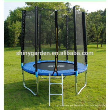 Combo de trampolín bungee redondo opcional de 8 &#39;tamaño con caja de seguridad